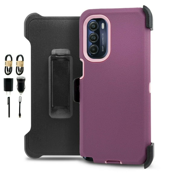 Value Pack ! For Motorola Moto G Stylus 5G 2022 (NOT FIT G STYLUS 5G 2021) Phone Case 360° Cover Clip Kickstand Holster Hybrid Shock Bumper
