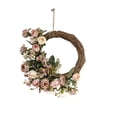 thumbnail image 2 of Festival Decor,17.71In Artificial Rattan Wreath Elegant Visual Effect Sturdy Structure Built-In Hook,Festive Decor for Home Door Wall Window Indoor Outdoor Festive Season Decoration Decors, 2 of 6