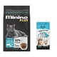 thumbnail image 1 of Minino Plus 10 kg + MIAUKISS LICKABLE ATUN 4 PACK 56GR, 1 of 3