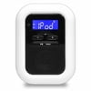 Pyle PICL36B Premium Digital Alarm Dock Clock FM Radio with Nightlight, White