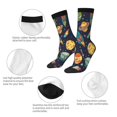 thumbnail image 6 of Goofa Space Printed Men's Crew Socks, Soft Durable Breathable Moisture-Wicking with Odor Control Cotton socks, 6 of 9