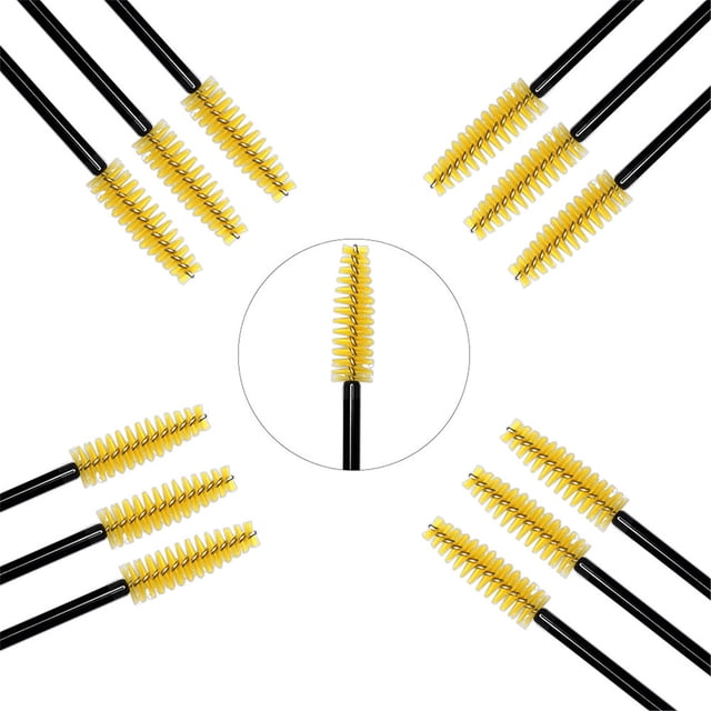 Cepillo de cejas Portátiles desechables portátiles Pinceles de pestañas Mascara Herramientas de cepillado Spoolies Belleza Herramienta de maquillaje cosmético para mujeres Type6 100 piezas Inevent CE001563-06