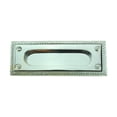 thumbnail image 3 of Renovators Supply Rectangular Brass Window Sash Lift 5" Chrome Georgian Rope Recessed Sash Lift for Windows w/Screws, 3 of 9