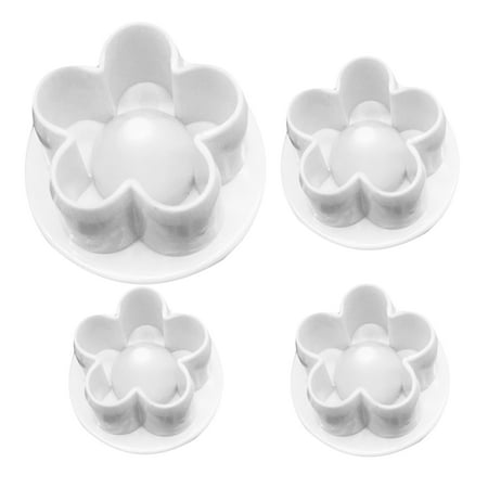 

4pcs/set Flower Plunger Plum Blossom Press Reusable Fondant ter Easy Clean