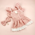 thumbnail image 3 of vnanda Cute Pet Dress Stylish Elegant Pet Dress with Traction Ring Flying Sleeves Bow Headpiece Faux Pearl Pendant Decor Cat Dog Princess Dress Pet Supplies, 3 of 8