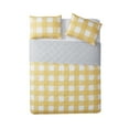 thumbnail image 2 of Mainstays Check Yellow Gingham Polyester Quilt, Full/Queen, Adult, Reversible, 2 of 6