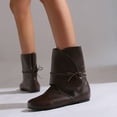 thumbnail image 4 of Brown Womens Winter Boots With Lace-Up And Round Toe For Comfortable And Fashionable Outfits, 4 of 4