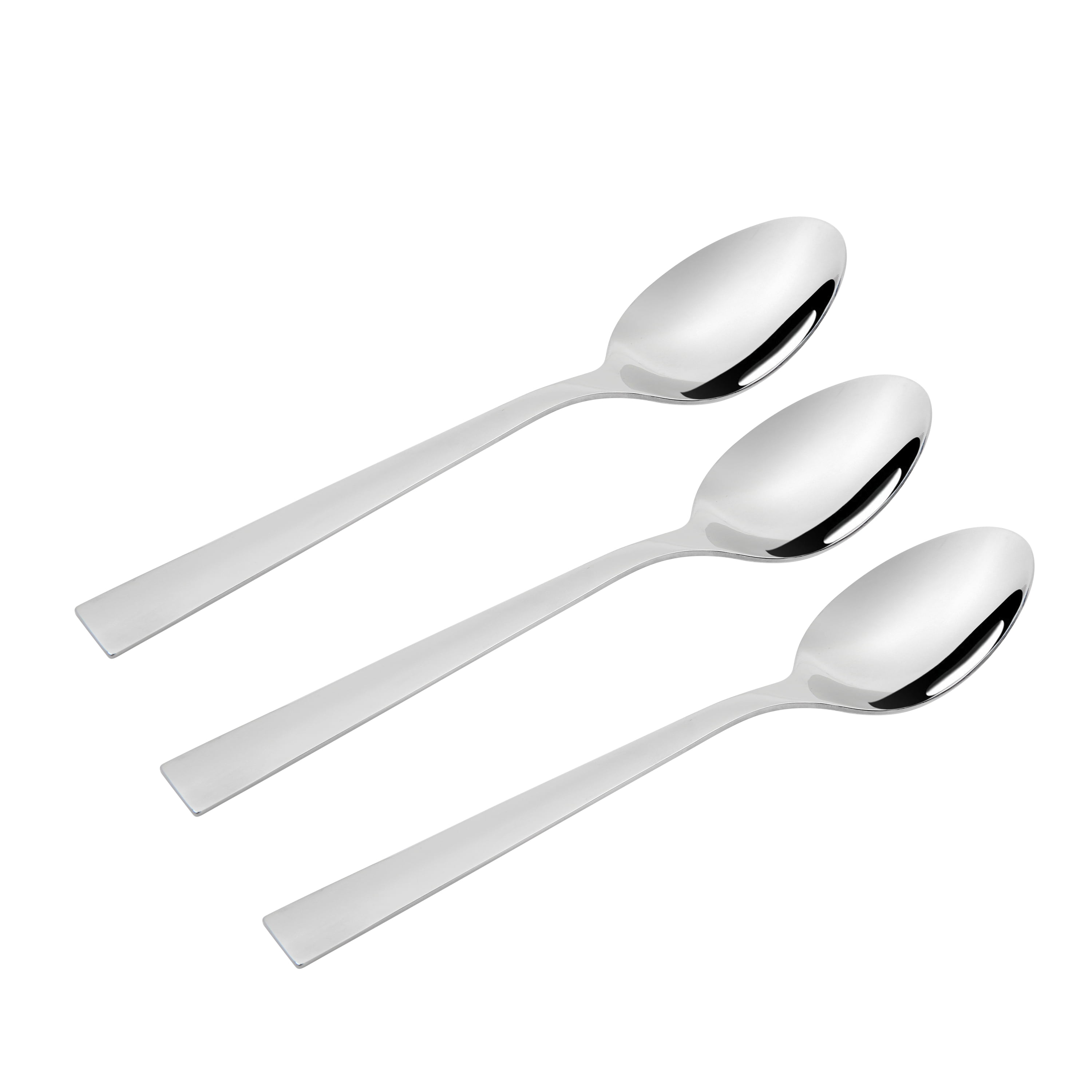 (3 pack) Mainstays Chiazza Stainless Steel Adult Dinner Spoon, Set of 3, Silver