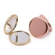 thumbnail image 1 of Espejo cosmético de metal compacto de doble cara plegable conveniente portátil pequeño espejo oro rosa simple espejo redondo, 1 of 4