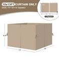 thumbnail image 5 of Aoodor 10' x 13' Gazebo Curtain Set Protecting Privacy Side Walls 4 Panels, Curtain Only - Sand Yellow, 5 of 10