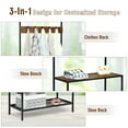 thumbnail image 6 of Giantex 3 in 1 Coat Rack, Classic Hall Trees w/5 Hooks, Shoe Rack & Bench, Entryway Storage Organizer, Easy Assembly, Coffee, 6 of 8