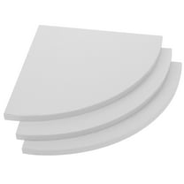 WHAMVOX White Wall Hanging Corner Shelf for Decor Artificial Board Storage Box 3 Pieces