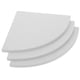 thumbnail image 1 of Tablero esquinero en forma de abanico, estante esquinero, estante blanco, soporte de almacenamiento esquinero, 3 uds., 1 of 6