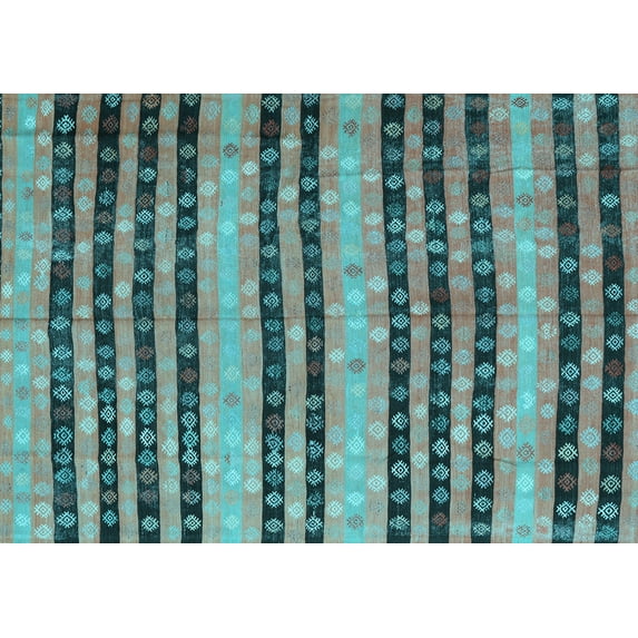 Ahgly Company Indoor Rectangle Oriental Light Blue Traditional Area Rugs, 8' x 12'