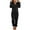 Black, variant on Fleece Onesie Pajamas for Women Fuzzy Sherpa Hooded Romper One Piece Winter Sleepwear Flannel Pajama Jumpsuit