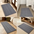 thumbnail image 3 of BULULOM Boho Bathroom Rug - Ultra Soft Non Slip Waffle Bath Mat, Bathroom Decor with Tassels, Herringbone Texture Absorbent, achine Washable,20"*30" Grey, 3 of 10