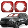 thumbnail image 2 of Uemuo Winter Christmas Snowflake Printed 2 PCS Car Windshield Sun Shade, Auto Sun Heat and UV Rays Blocker, Foldable Automotive Front Window Sunshade Protector, 2 of 7