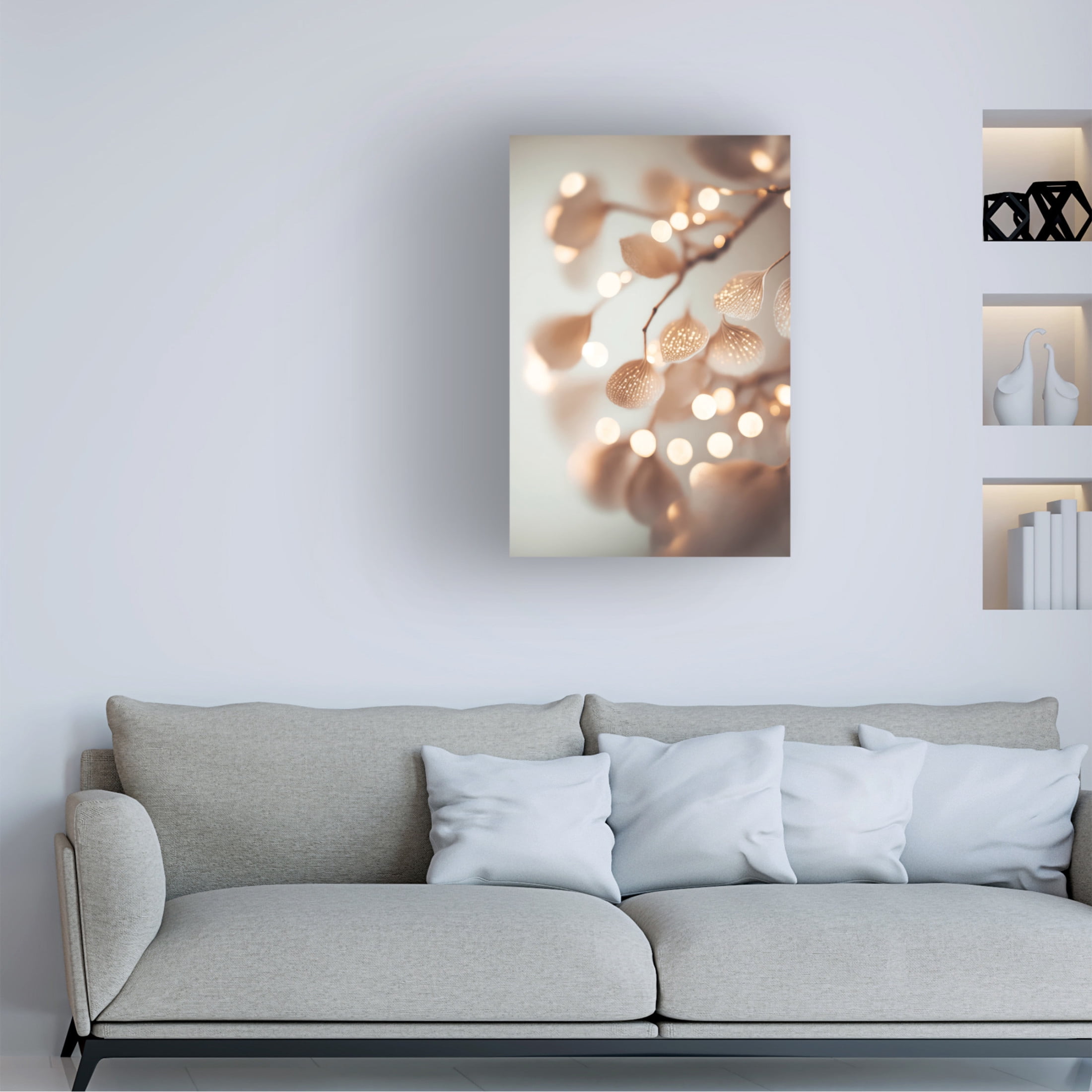 Canvas Wall Art - Treechild 'Tiny Leafs' Wall Art for Living Room, Bedroom, or Office D?cor by Trademark Fine Art - 12 x 19 Inches