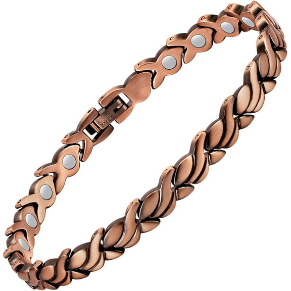 Copper Bracelets for Women,Pure Copper Magnetic Bracelets with Effective Neodymium Magnets, Adjustable Jewelry Gift