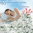 thumbnail image 3 of Sage Green Leaf Cooling Blanket,Lightweight Breathable Summer Throw Blanket with Double Sided Cold Effect,Country Eucalyptus Nature Plant Branch Picnic Blankets Bed Sheet for Hot Sleepers 30"x40", 3 of 8