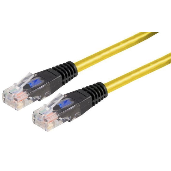 PRO SIGNAL - 2m Yellow Cat5e Crossover Lead
