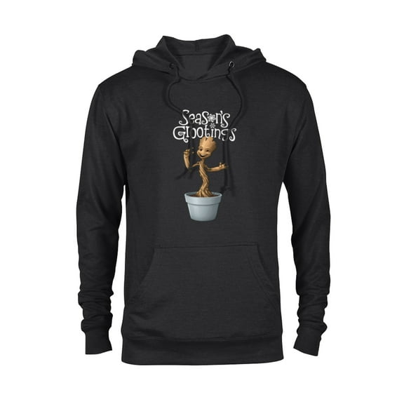 Marvel Groot Season's Grootings Holiday - Pullover Hoodie for Adults -Customized-Black