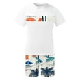 thumbnail image 3 of Mangas de Mano para Hombres, Impresión Hawaiana Suelta Casual, Pantalones Cortos Deportivos de Cintura Elástica Y Set de Blusa, 3 of 5