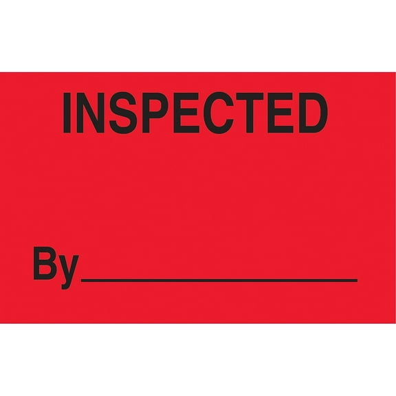 Tape Logic Label,Inspected By,3x5" DL3281