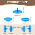 thumbnail image 2 of Uxcell 200 Set Plastic Snaps T5 Round Resin No-Sew Button Fasteners Kit for Clothing Sewing, Red, 2 of 7