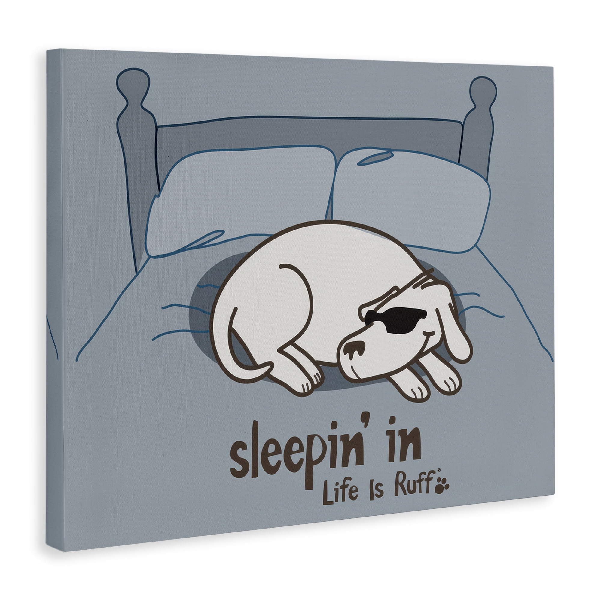 Stupell Industries Sleeping In Dog Animals Painting Wrapped Canvas Art Print Wall Art, 30 x 24