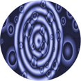 thumbnail image 1 of Ahgly Company Machine Washable Indoor Round Transitional Light Slate Blue Area Rugs, 8' Round, 1 of 7