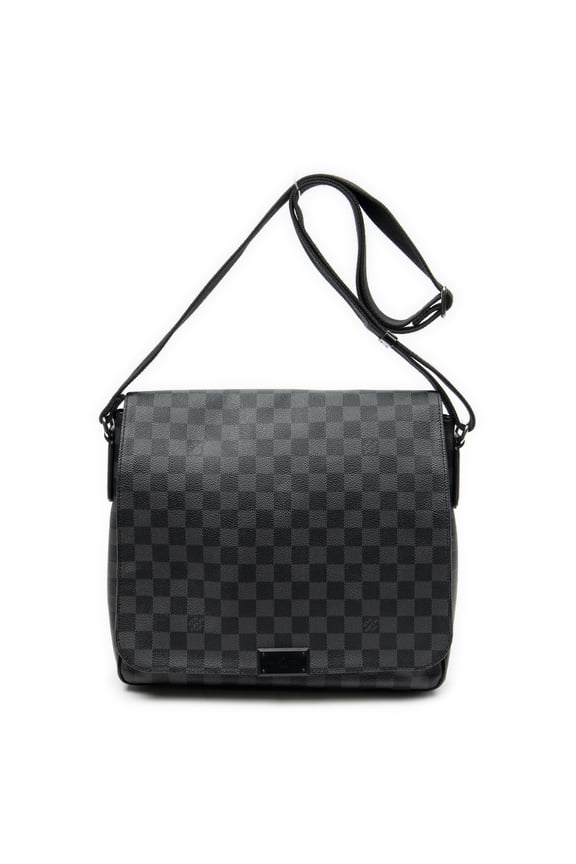 Pre-Owned Louis Vuitton Black/Grey Daniel Shoulder Bag Damier Graphite