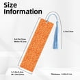 thumbnail image 3 of Kdxio Orange Glitter Print Metal Tassel Bookmarks,Perfect Gift for Art Lovers and Bookworms Metal Bookmarks for Women, 3 of 8