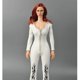 thumbnail image 3 of Ounissouiy Mono de cuero PU blanco con ropa femenina a escala 1/6 con estampado negro Type3, 3 of 6