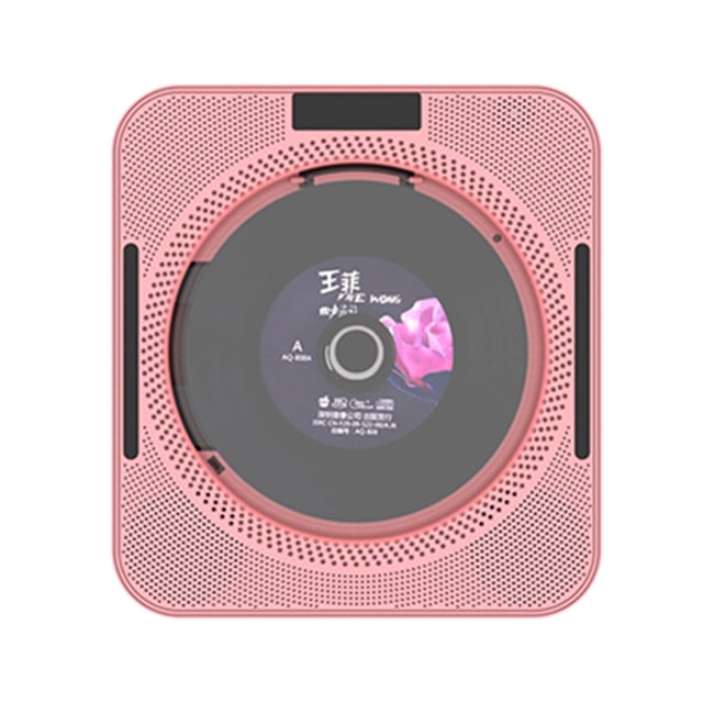 Reproductor de CD YHS-08C Reproductor de CD portátil Reproductor de música de CD de montaje en pared Control remoto Bluetooth Radio FM Altavoz de alta fidelidad con pantalla LED USB de 3,5 mm