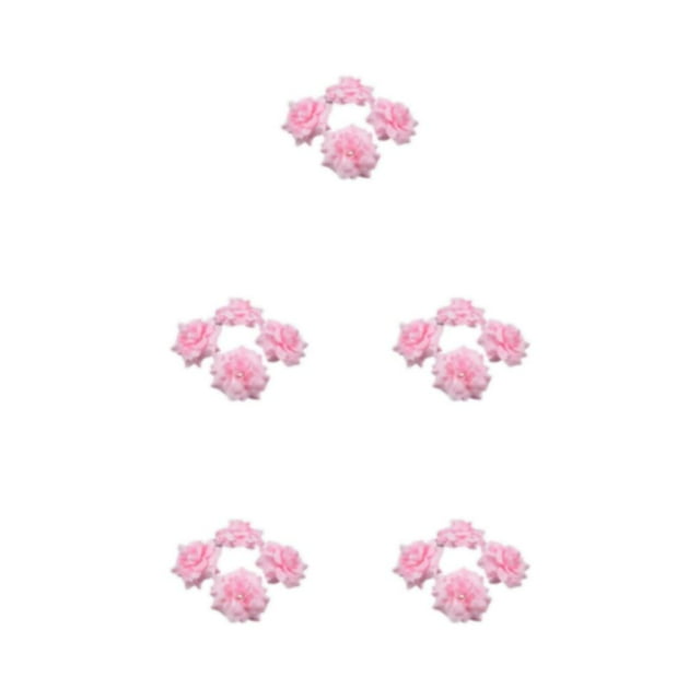 Guardoinrt 50pcs/set Stunning Bouquets With Soft Texture And Realistic Appearance Natural Looking Fiber Wide Application DIY Pink 4.5cm 5Set