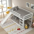 thumbnail image 2 of DreamBuck Twin over Twin Bunk Bed with Convertible Slide and Ladder, Wood Bunk Bed with Safety Guardrails and Wooden Slats Support, Bunk Bed for Teens, No Box Spring Needed, Easy Assembly, 2 of 13