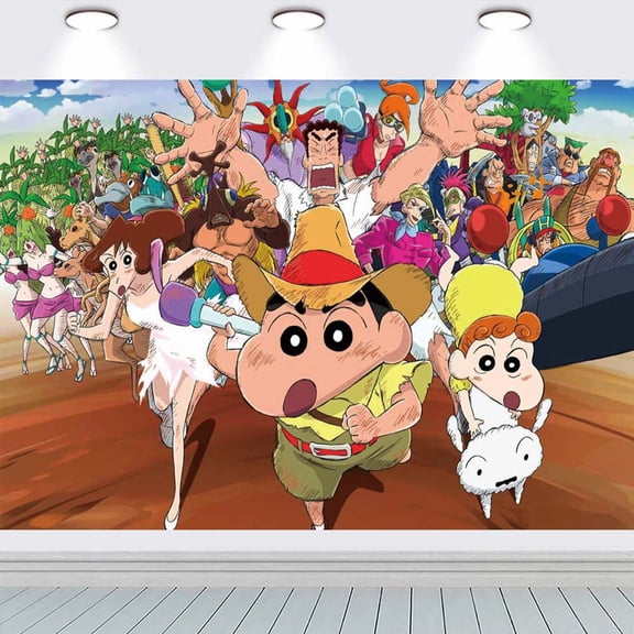 Crayon Shin chan school Backdrop Background Banner Birthday Party Supplies Taspestry Wall Decor Poster Lover
