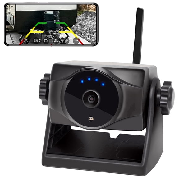 INSEETECH 1080P WiFi Magnetic Hitch Wireless Backup Camera,90 Days Standby Rechargeable Battery,Waterproof Rear/Front View Camera for Horse Boat Trailer Pickup Truck RV Camper Car iPhone iPad Android