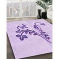 thumbnail image 3 of Ahgly Company Machine Washable Indoor Rectangle Transitional Heliotrope Purple Area Rugs, 6' x 9', 3 of 7