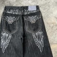 thumbnail image 3 of Pantalones cortos holgados con estampado de ala para hombre, Shorts informales con bolsillo, estilo Retro, Hip-hop, Punk, Joker, Y2K, 3 of 5