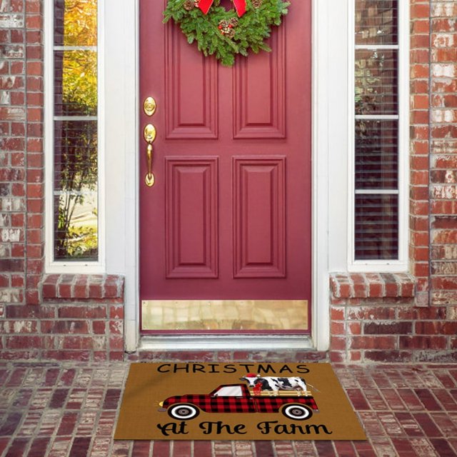 Tapis Intérieur / Extérieur Porche Porte d'Entrée Noël Tapis de Sol 40x60cm
