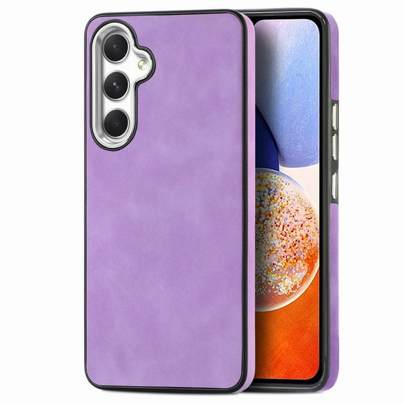 Nalacover for Samsung Galaxy A13 5G Case, Skin Friendly Slim PU Leather Soft Lining Cover, Lightweight TPU Shockproof Plating Buttons Camera Lens Protection Case for Samsung Galaxy A13 5G,Purple