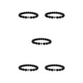 thumbnail image 3 of Decodeary Gifts Unisex Bracelets With Exquisite Beads For Loved Ones Easy Matching glossy black 5Set, 3 of 6
