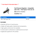 thumbnail image 2 of Fuel Pressure Regulator - Compatible with 1993 - 1994 Toyota T100 3.0L V6, 2 of 2