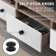thumbnail image 2 of 4 Pack Aluminum Self Adhesive Handles No Drilling Self Adhesive Drawer Knob Silver Cabinet Knobs With Glue Pulls For Cabinet Refrigerator Dresser Wind, 2 of 4
