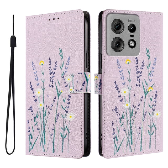 FOXDOCK Funda Tipo Cartera para Motorola Edge 50 Pro con Soporte y Correa – Diseño de Patrones Lindos