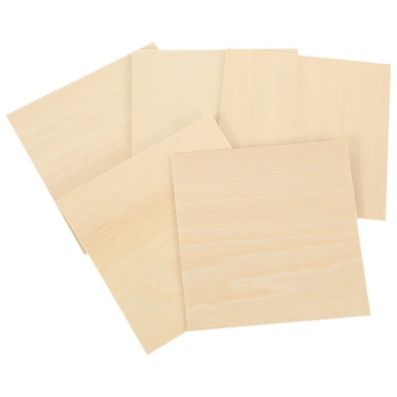 FELTECHELECTR Thin Craft Wood Sheets Wood Planks Beige 5pcs