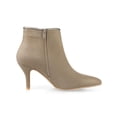 thumbnail image 3 of BLISSFUL STEP Women's Bow Pointed Toe Stiletto Heel Ankle Boots Beige (Size 10), 3 of 8