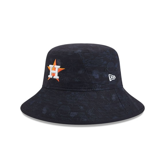 Youth New Era Navy Houston Astros 2025 Spring Training All Over Print Bucket Hat